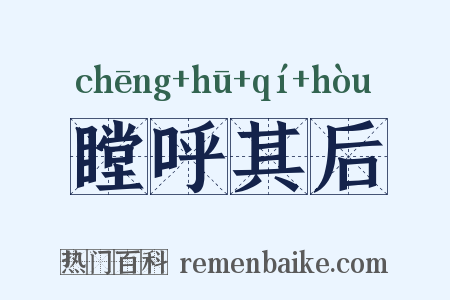瞠呼其后是什么意思的图片